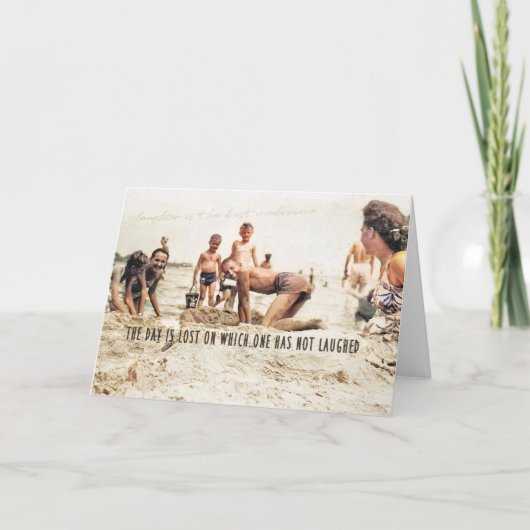 ビーチFROLICSグリーティングカード サンキューカード (正面)