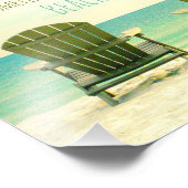 ビーチII上の2つのアディロンドバックチェア フォトプリント            (角)