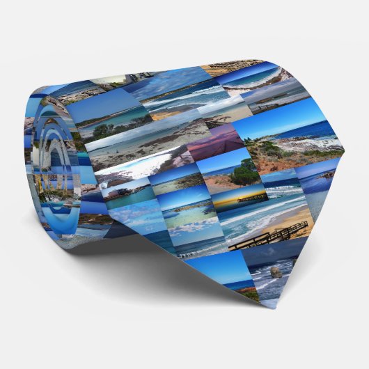 ビーチIn Australia Photo Collage ネクタイ (ロール)