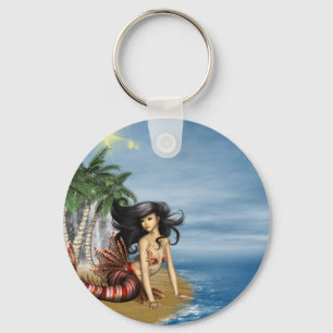 ビーチKeychainの人魚 キーホルダー