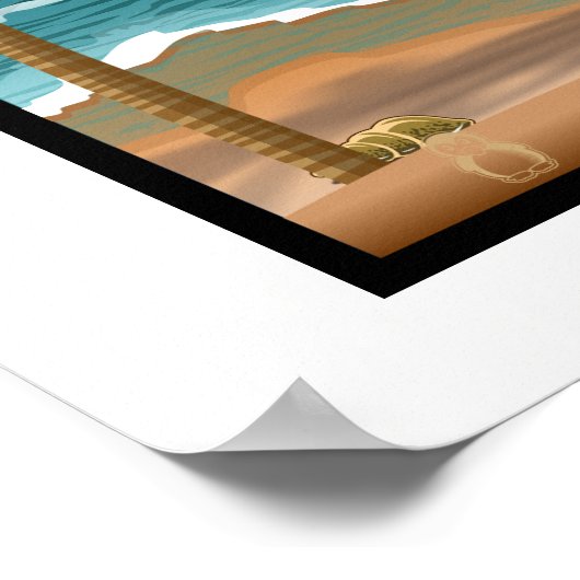 ビーチLanscape風景一クレテマードポスター大 ポスター (角)