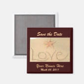 ビーチLOVE結婚の磁石 マグネット (正面/裏面)