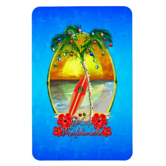 ビーチMele Kalikimaka マグネット (縦)