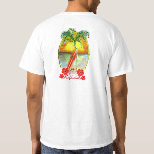 ビーチMele Kalikimaka Tシャツ (裏面)