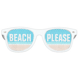 ビーチPLEASEおもしろいテンプレートモダンパーティー レトロサングラス