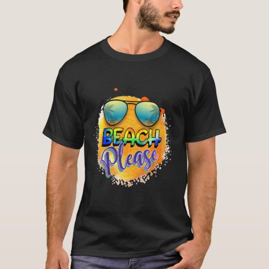 ビーチpleaseグラフィックテーマ tシャツ (正面)