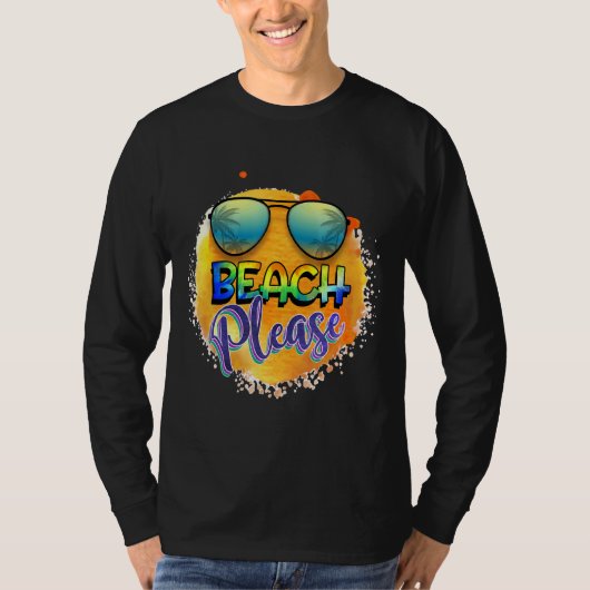 ビーチpleaseグラフィックテーマ tシャツ (正面)