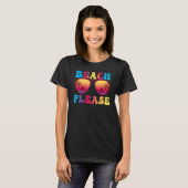 ビーチpleaseサングラスハワイビーチハローサマー tシャツ (正面フル)