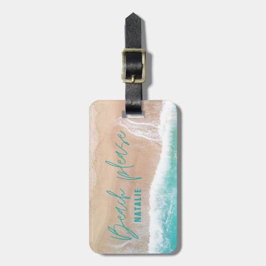 ビーチplease海と砂の休日ビーチ ラゲッジタグ (正面縦)