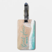 ビーチplease海と砂の休日ビーチ ラゲッジタグ (裏面縦)