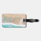 ビーチplease海と砂の休日ビーチ ラゲッジタグ (裏面横)
