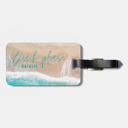 ビーチplease海と砂の休日ビーチ ラゲッジタグ (裏面横)