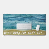 ビーチPlease Desk Mat デスクマット (キーボード&マウス)