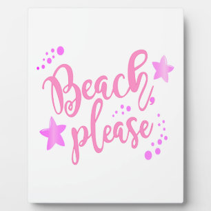 ビーチplease pink フォトプラーク