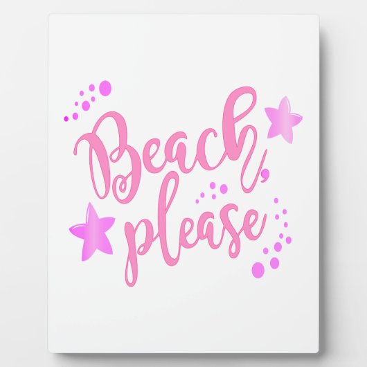 ビーチplease pink フォトプラーク (正面)
