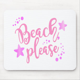 ビーチplease pink マウスパッド