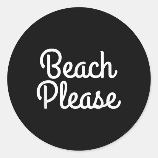 ビーチPlease Tシャツ ラウンドシール (正面)
