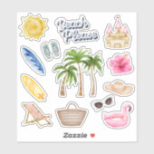 ビーチPlease Warm Summer Sticker Pack シール (シート)