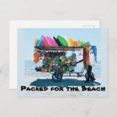 ビーチPOSTカード用に梱包 ポストカード (正面/裏面)