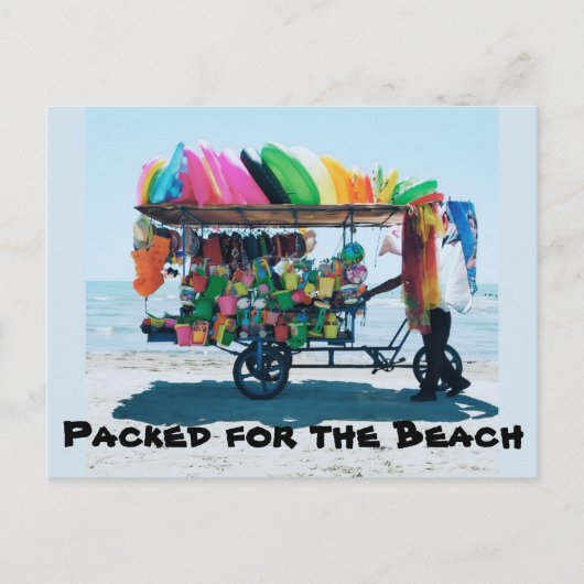 ビーチPOSTカード用に梱包 ポストカード (正面)