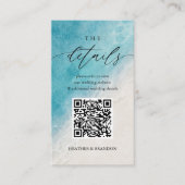 ビーチQRコード結婚の詳細 エンクロージャーカード (正面)