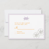 ビーチRSVP招待状 出欠カード (裏面)