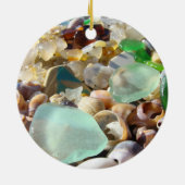 ビーチSeaglassは瑪瑙の貝のギフトを飾ります セラミックオーナメント (裏面)