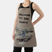 ビーチSnowy Ploverフォトコーストバードへようこそ エプロン (インサイチュ)