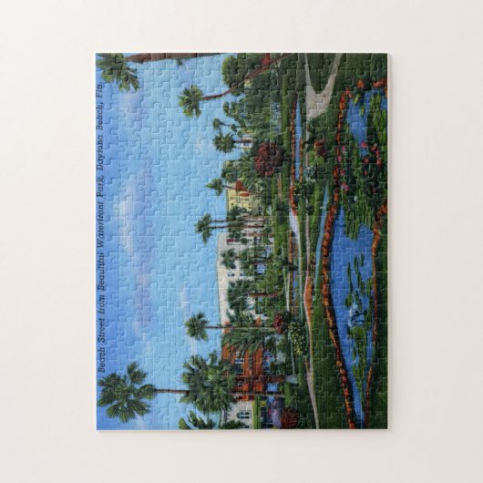 ビーチSt.、Daytona BeachのFLのヴィンテージ ジグソーパズル (縦)