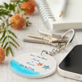 ビーチStarfish保存日 キーホルダー (正面右)