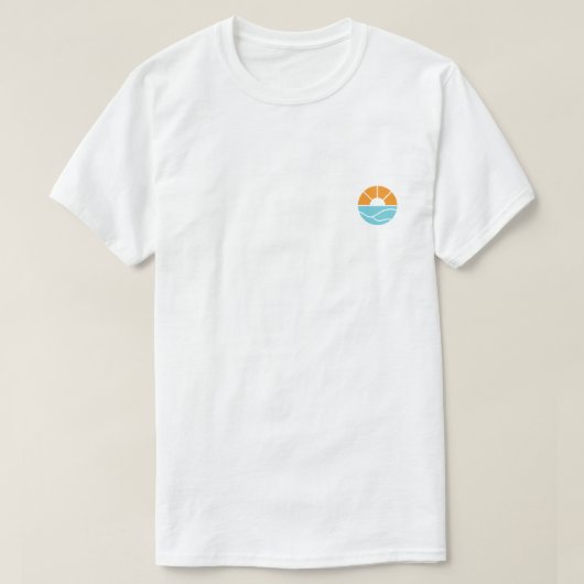 ビーチTシャツの夕日 Tシャツ (デザイン正面)