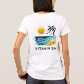 ビーチTシャツデザイン- Vitamin Sea Caption女性 Tシャツ (裏面)