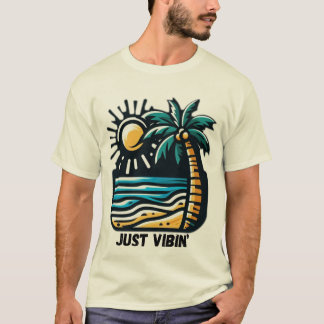 ビーチVibes Tシャツ – エステティック海サンセット