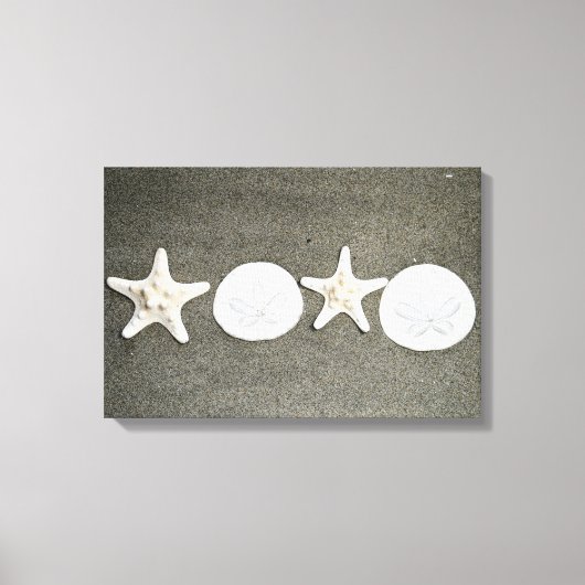 ビーチXとOのフォトストレッチキャンバスアート キャンバスプリント (正面)