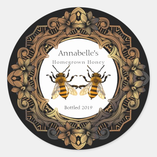 ビーツインズロココハニーラベル ラウンドシール (正面)