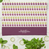 ビーツインラブウォーターカラーイラストレーションキッチンシェフ キッチンタオル (折り畳み)