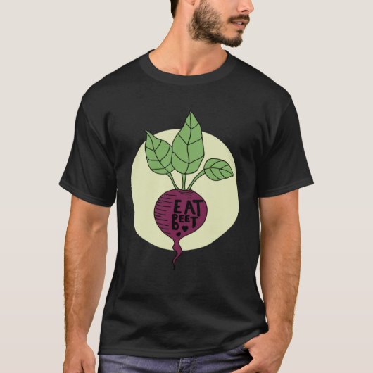ビーツ野菜ヴィーガン植物性食事ヘルシーフード Tシャツ (正面)