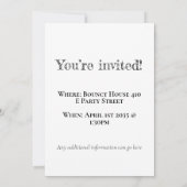 ビーツ アンド ビースト 招待状 (裏面)