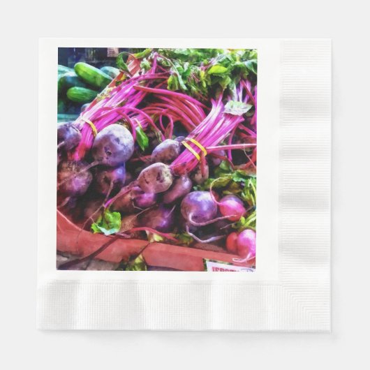 ビーツ 縁ありランチョンナプキン (正面)