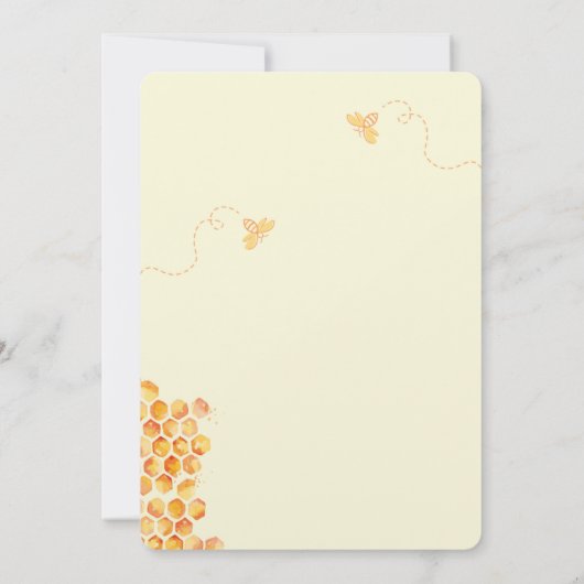 ビーテーマジェンダー暴露パーティの招待状 招待状 (裏面)