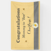 ビーテーマハニカム金ゴールド&グレー水玉模様 横断幕 (縦)