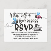 ビーテーマ性別リビールポストカード招待状 ポストカード (正面)