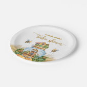 ビーテーマ男女兼用ベビーシャワー ペーパープレート (アングル)