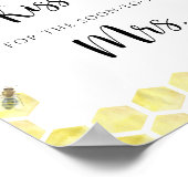 ビーテーマ – 何人のキスブライダルシャワーゲーム ポスター (角)