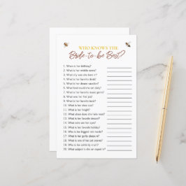 ビーテーマ「花嫁を知る人」ブライダルシャワーゲーム