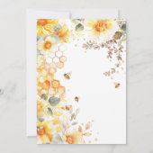 ビーデイのまわりに1stバースデーハニーフローラ 招待状 (裏面)