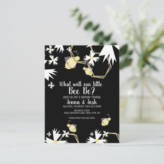 ビーデイジーとフローラ性別の表示 ポストカード (スタンド正面)