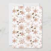 ビーデイハネビーピンクフローラ1st誕生日 招待状 (裏面)