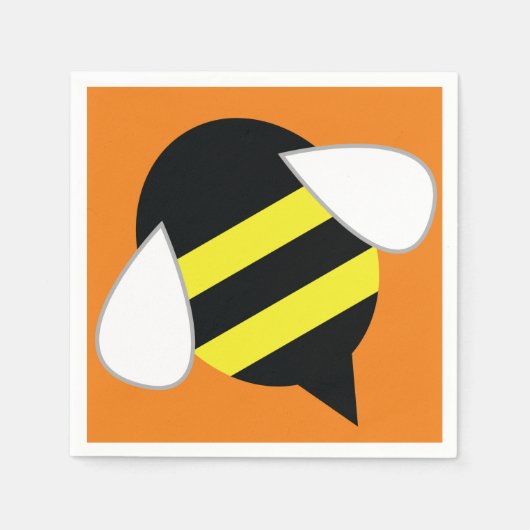 ビーデイバースデーパーティー スタンダードカクテルナプキン (正面)