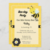 ビーデイパーティー誕生日招待状 招待状 (正面/裏面)